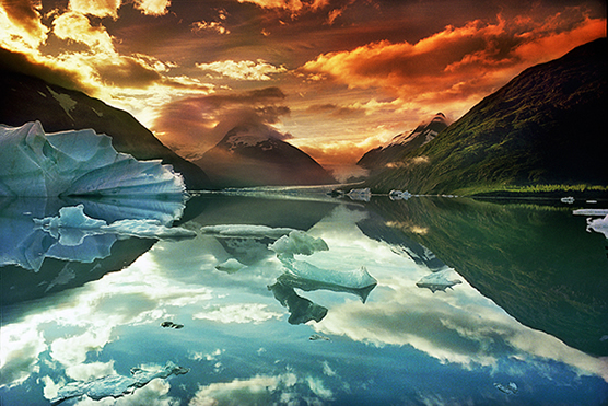 Portage Glacier, a photograph by Jim Fagiolo